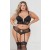 Lace Cropped Bustier & Cheeky Panty Plus Size